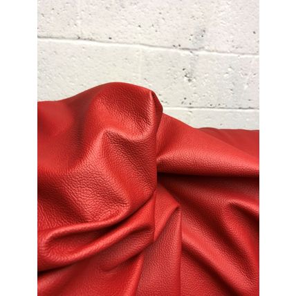 Italian Full Whole Leather Cow Hide Colour Box Red, 48 sq ft per hide