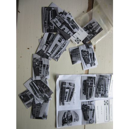 28 x small photograph set of TRAMS AND BUSES, LIVERPOOL PASSENGER TRANSPORT #