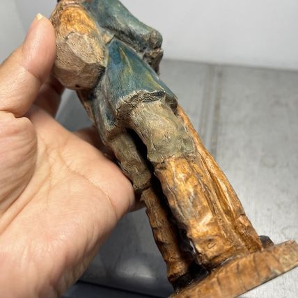 Old Man with Smoke Pipe Vintage Figurine Collectable.