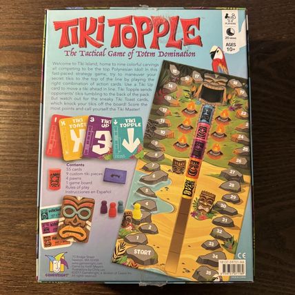 Gamewright Tiki Topple Family Board Game 100% Complete 2-4 Players Fun Family