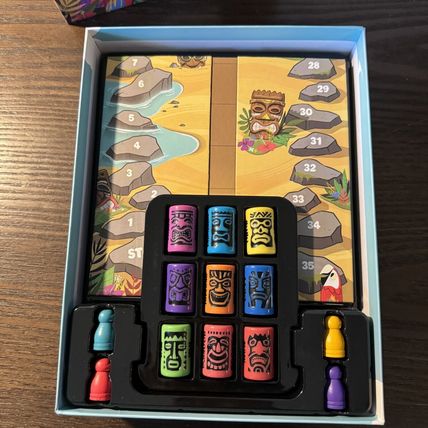 Gamewright Tiki Topple Family Board Game 100% Complete 2-4 Players Fun Family