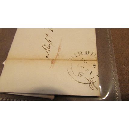QV Queen Victoria 1841 GB Pre-Stamp Cover Birmingham Fr to Coventry - ref54