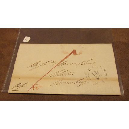 QV Queen Victoria 1841 GB Pre-Stamp Cover Bilstone to Coventry - ref55