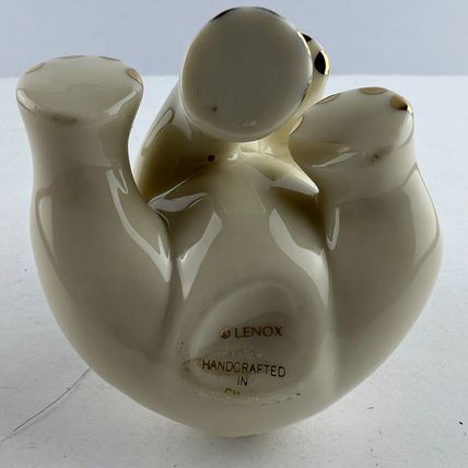 Lenox China Elephant Figurine White and Gold Vintage Collectible