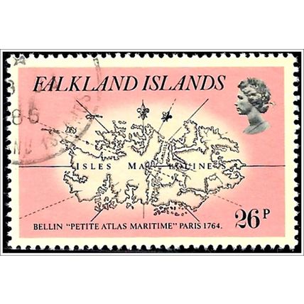 1981 Early Maps of Falkland Islands Used 26p C4