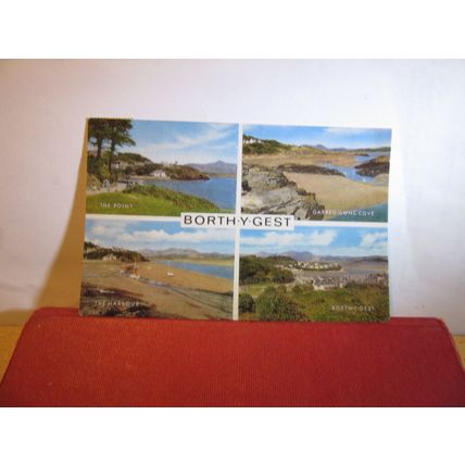 multiview, BORTH-Y-GEST, CARDIGANSHIRE used postcard by J. Salmon 1984 pm =