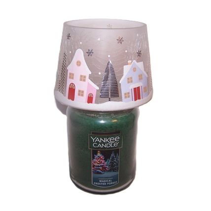 Yankee Candle Wonderland Crackle Glass Candle Shade for Large Original Candles