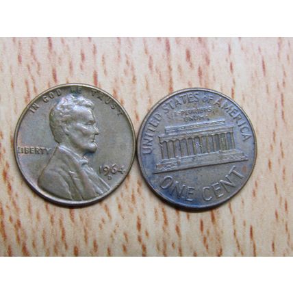 1964d USA 1 Cent Lincoln Memorial Coin