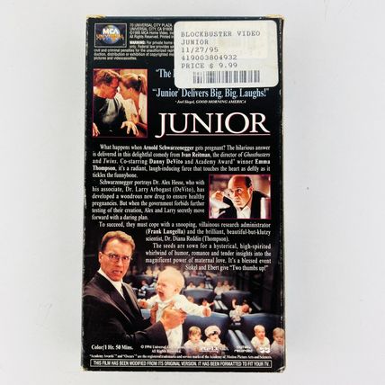 Junior VHS Video Tape Arnold Schwarzenegger, Danny DeVito
