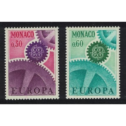 Monaco Cogwheels Europa CEPT 2v 1967 MNH SG#890-891