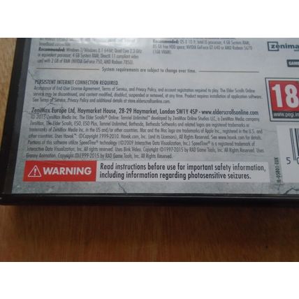 The Elder Scrolls Online PC DVD