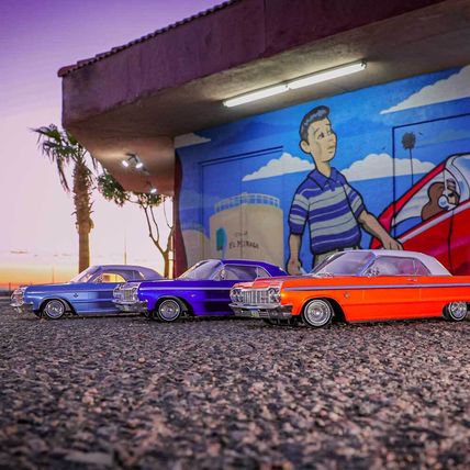 REDCAT SIXTYFOUR RTR RC LOWRIDER CAR 1:10 1964 CHEVY IMPALA HOPPING Blue/White