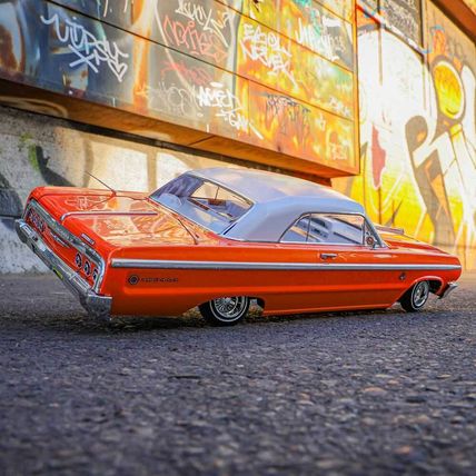 REDCAT SIXTYFOUR RTR RC LOWRIDER CAR 1:10 1964 CHEVY IMPALA HOPPING Orange/White