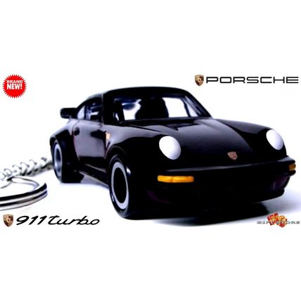 ULTRA RARE KEYCHAIN BLACK PORSCHE 911 CARRERA TURBO TEA TRAY
