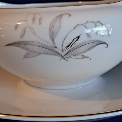 KAYSONS Fine China GOLDEN RHAPSODY GRAVY BOAT & Underplate Bowl Plate Japan 1961