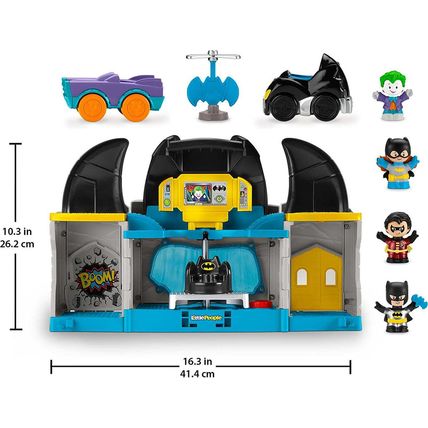 DC SUPER FRIENDS Fisher-Price Little People Toddler Toy Deluxe Batcave Playset w