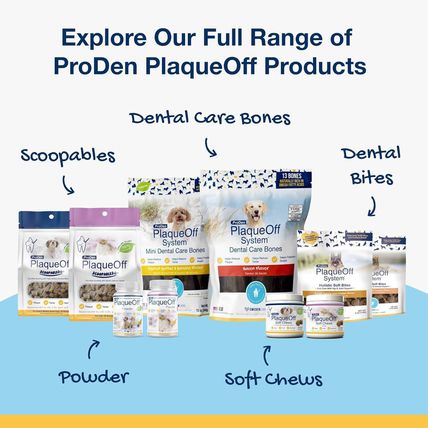 Proden Plaqueoff Powder for Pets - Cat & Dog Breath Freshener - Plaque & Tartar