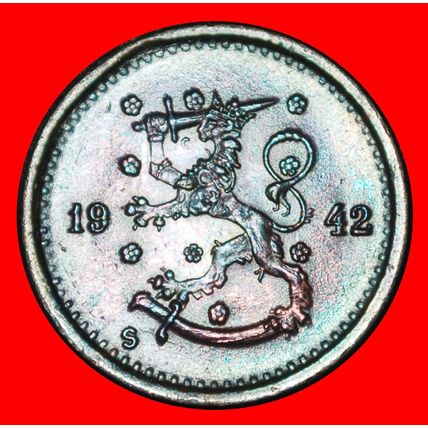 Ⰶ LION (1940-1943):FINLAND★50 PENCE 1942S WARTIME 1939-1945★LOW START★NO RESERVE