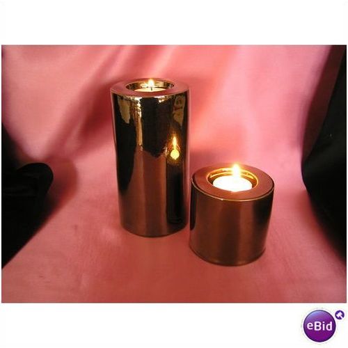 Ceramic Tea Light Candle Pillar Set