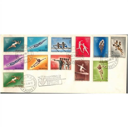 San Marino FDC 1964 - SG 743-752 - Tokyo Olympics