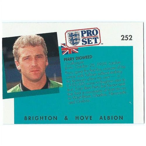 1990/1991 Pro Set Footbal - #252 - Perry Digweed