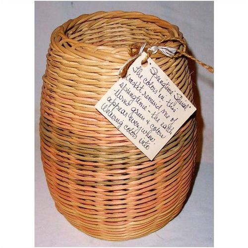 Anne Sowell-Harris signed "Springtime Spiral" basket