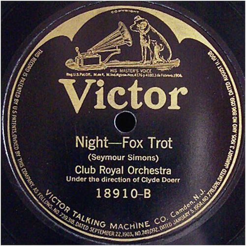 Victor 78 #18910 - All Star Trio Orch. "Soothing" & Club Royal Orchestra "Night"