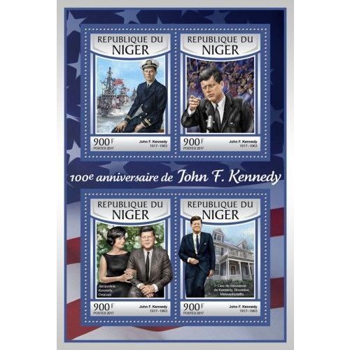 NIGER 2017 SHEET MNH JFK KENNEDY PRESIDENTS PRESIDENTES