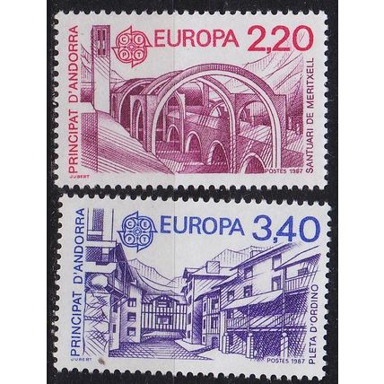ANDORRA FRANZÖSISCH [1987] MiNr 0379-80 ( **/mnh ) CEPT