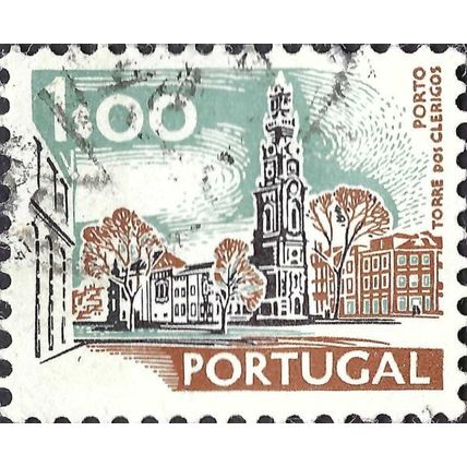 PORTUGAL, Torre dos Clerigos, Porto, brown 1972, 1Esc, #2
