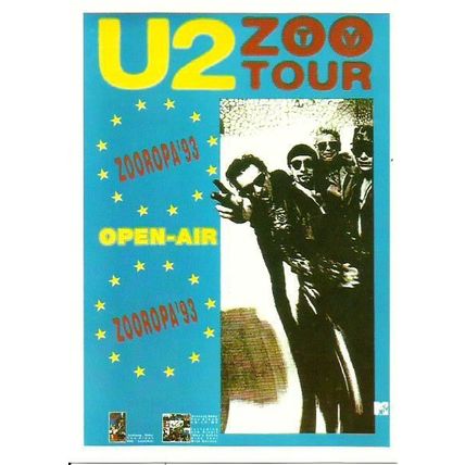 Music U2 "Zooropa '93" Postcard (1210)