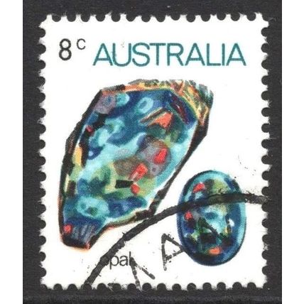 AUSTRALIA 1973: GEMSTONES DEFINITIVES - 8c OPAL USED (G4)