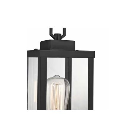 1-Light Black Metal Hardwired Outdoor Weather Resistant Post Light with No Bulbs