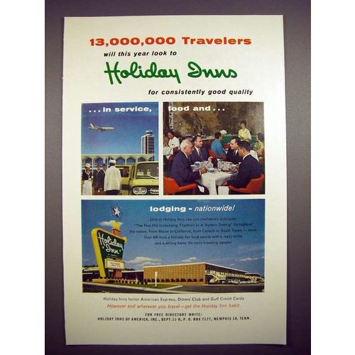 1963 Holiday Inn Motel Ad - Consistently Good Quality
