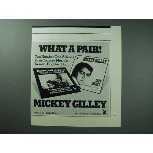 1975 Mickey Gilley Album Ad - City Lights, Room Roses