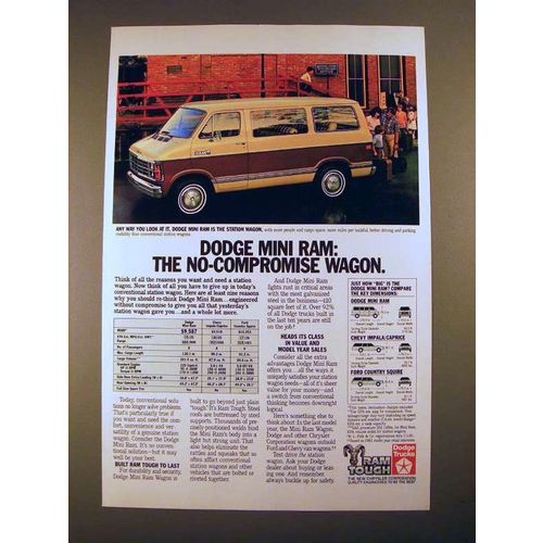 1983 Dodge Mini Ram Van Ad - No-Compromise Wagon