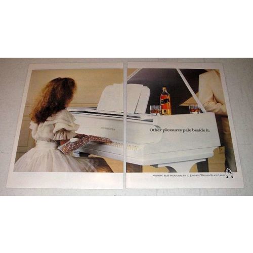 1984 2-page Johnnie Walker Black Scotch Ad - Pleasures Pale