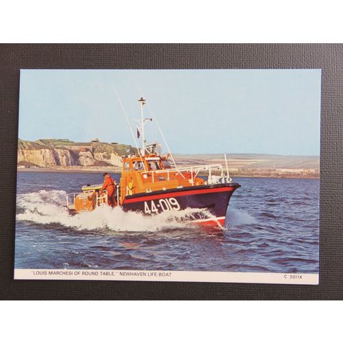 Louis Marchesi of Round Table, Newhaven Lifeboat Postcard