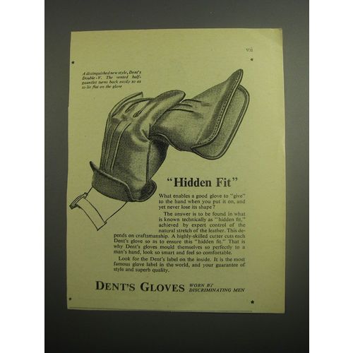 1948 Dent's Gloves Ad - Hidden Fit