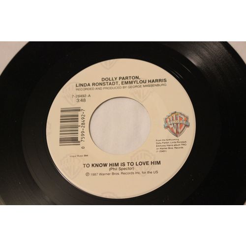 Dolly Parton, Linda Ronstadt, Emmylou Harris 45 & Picture Sleeve-TO KNOW HIM I