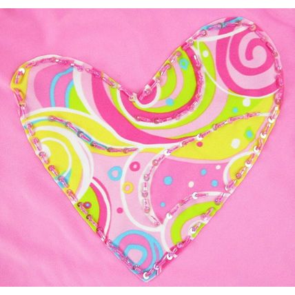 NWT Angel Beach Girls 2 Pc Pink Embellished Heart Tankini Swimsuit Set, 10 or 12