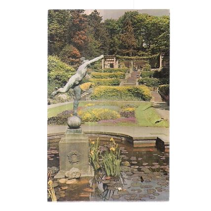 THE ITALIAN GARDENS, SCARBOROUGH, YORKSHIRE used vintage postcard 1964 pm =