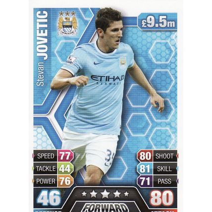 Match Attax 2013/2014 180 Stevan Jovetic Manchester City