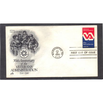 FDC Art Craft 1825 15c Veterans (Cachet-U/A) CV00335