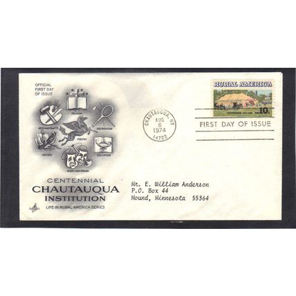 FDC Art Craft 1505 10c Chautauqua Tent (Cachet-Typed/A) CV39683