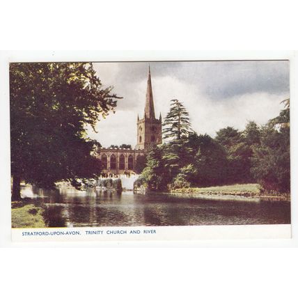 Trinity Church & River Stratford-upon-Avon Postcard SA41