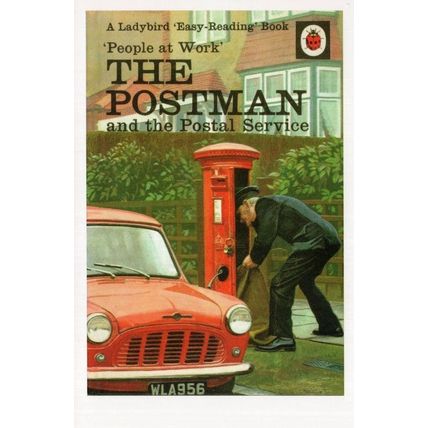 The Postman Postal Service Ladybird First Edition Book Postcard
