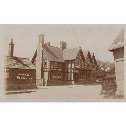 Plough Inn Pub Normanton Warwickshire Old Real Photo Postcard