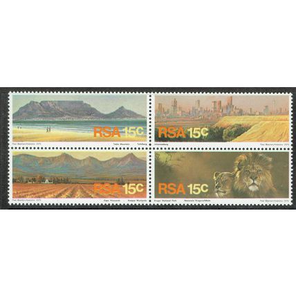 South Africa 1975 Tourism set 4v en Bloc SG388-391 UM