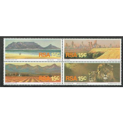 South Africa 1975 Tourism set 4v en Bloc SG388-391 UM